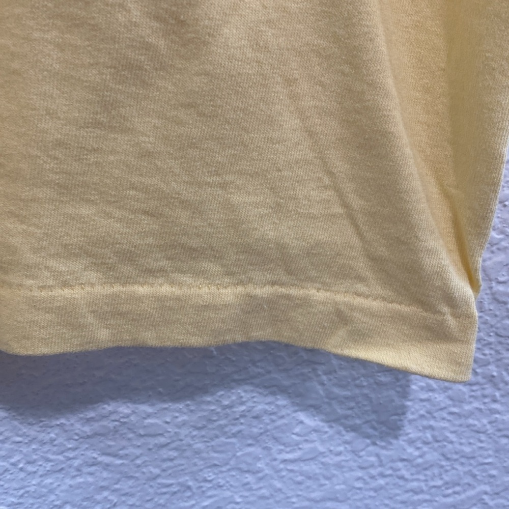 VTG Anvil Air Waves Yellow Bird Flower Graphic Print Cotton Coastal T-Shirt L - Picture 3 of 10